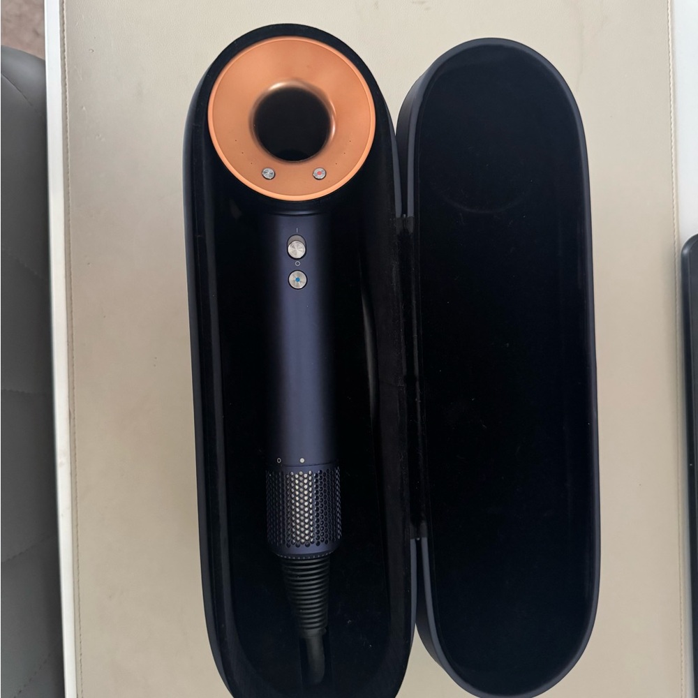Dyson Hair Dryer with Navy and Copper Finish